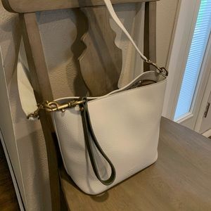 Angela Rui Angelou vegan leather shoulder bag.